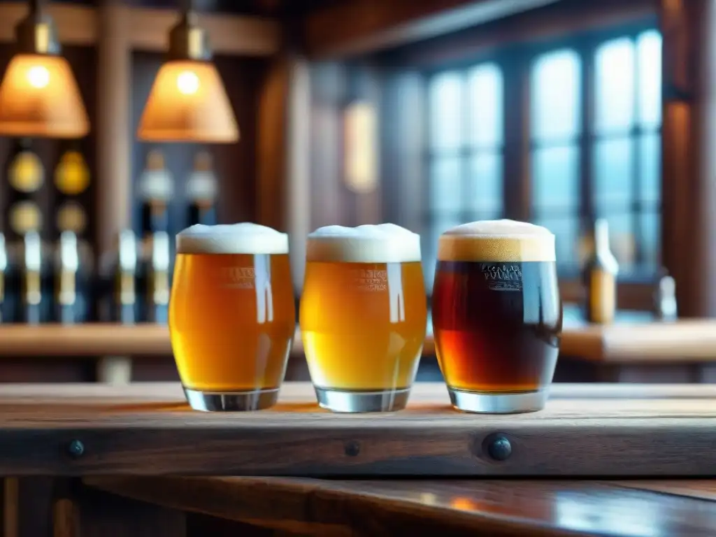 Una selección de Session Ales con sabor a alcohol moderado en un bar acogedor