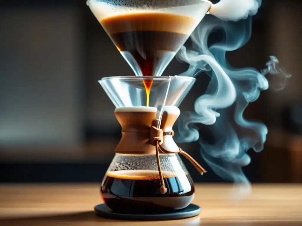 El texto ALT es: 'Proceso científico detrás de una taza de café equilibrada en Chemex