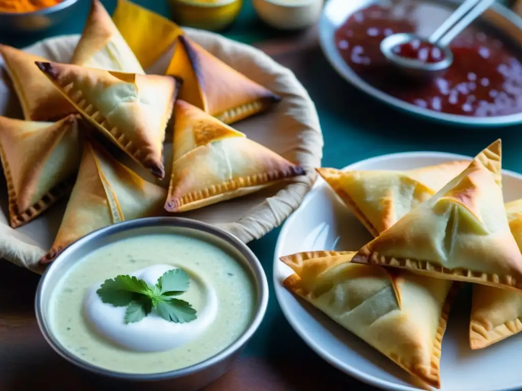 Explorando la tradición culinaria de la India en el bullicioso mercado callejero, con los mejores Samosa Chaat