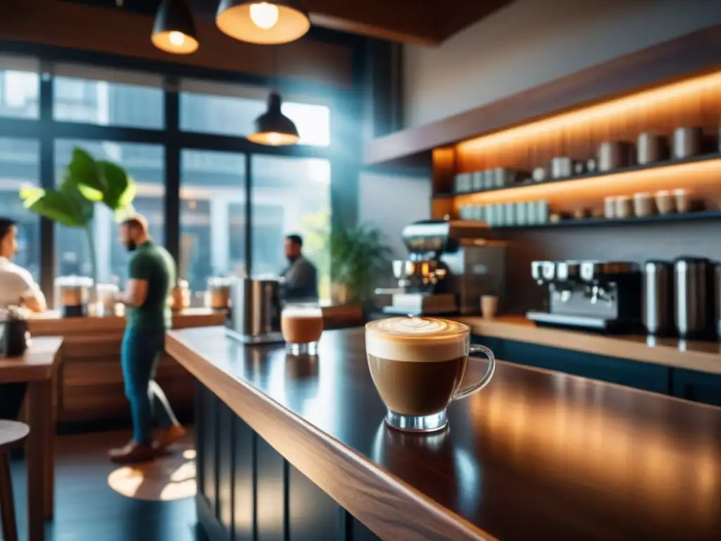 En la vibrante escena de una cafetería, pioneros del café de especialidad revolucionan el arte del latte