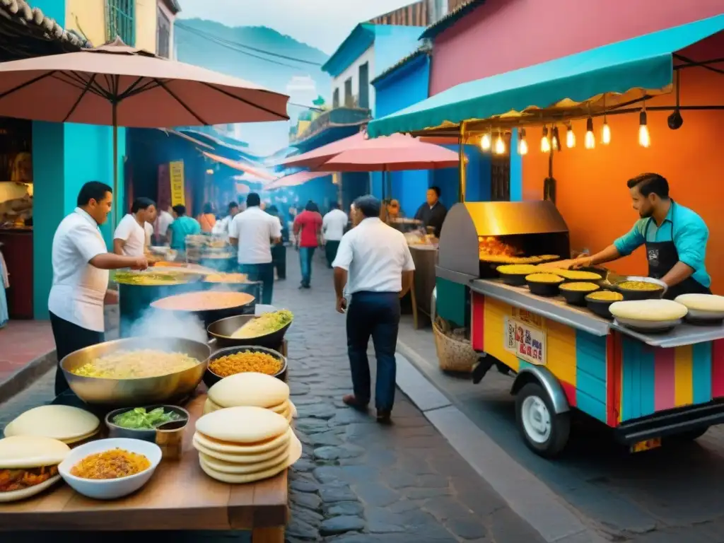 Experimenta la vibrante escena de la comida callejera gourmet en América Latina, fusionando tradición e innovación