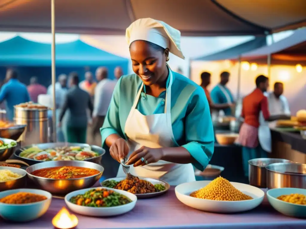 Un vibrante festival gastronómico africano lleno de sabor y aventura