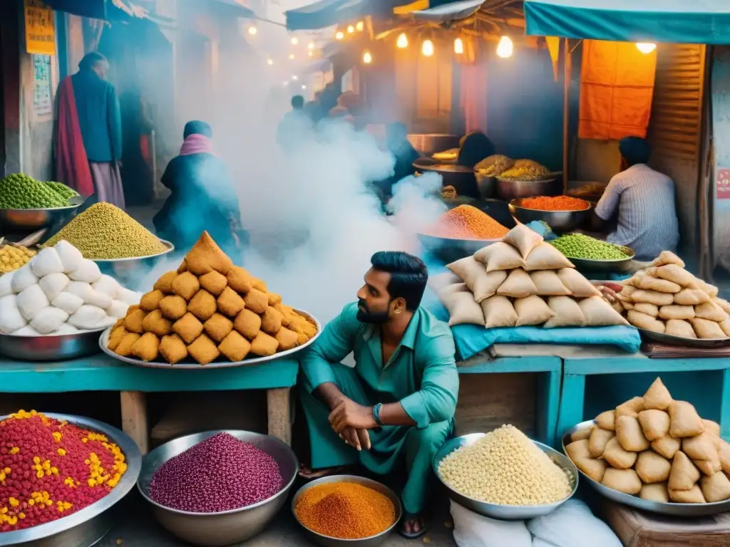 Un vibrante mercado callejero en el norte de India: sabores, colores y olores que te transportan en un viaje gastronómico por las regiones culinarias