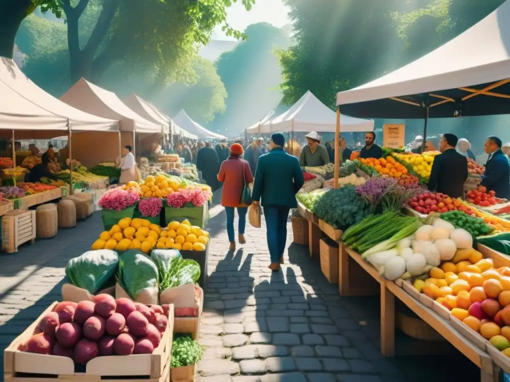 Un vibrante mercado orgánico local: tesoros escondidos entre frutas, verduras y productos artesanales