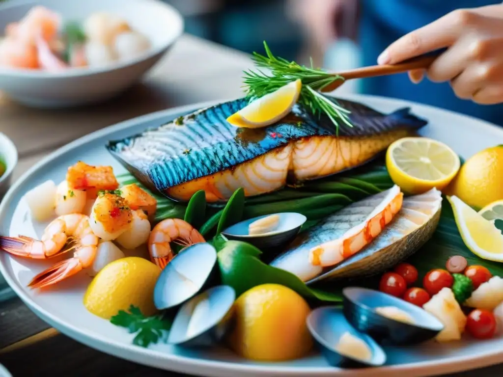 Una vibrante presentación de pescados premium menos conocidos en un mercado de pescado bullicioso