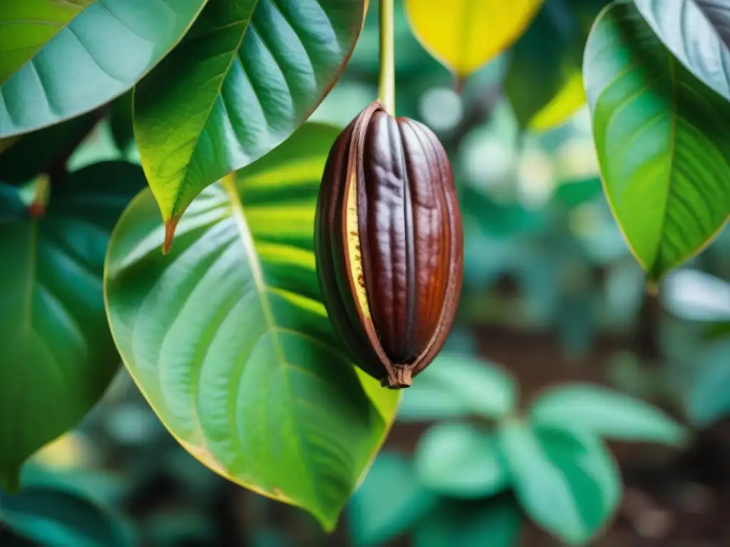 Vibrantes cacao en su origen, reflejando la diversidad y belleza natural que influencia el chocolate artesanal