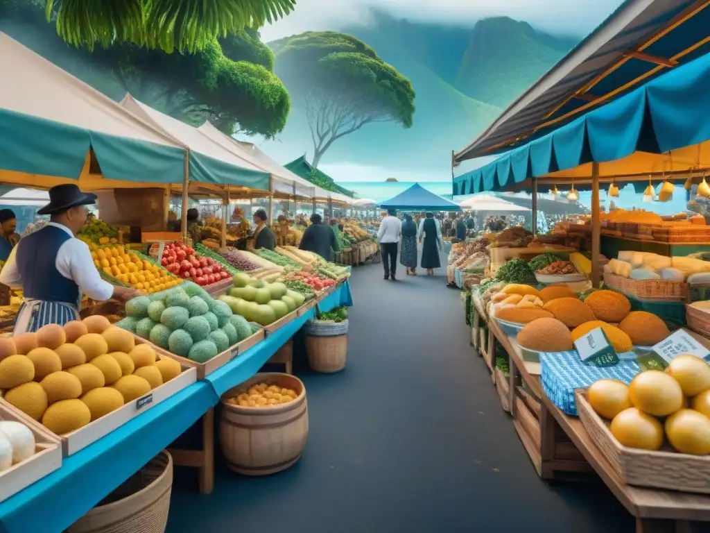 Explora los vibrantes mercados gourmet del mundo en Oceania, con exóticas frutas, quesos artesanales y especias