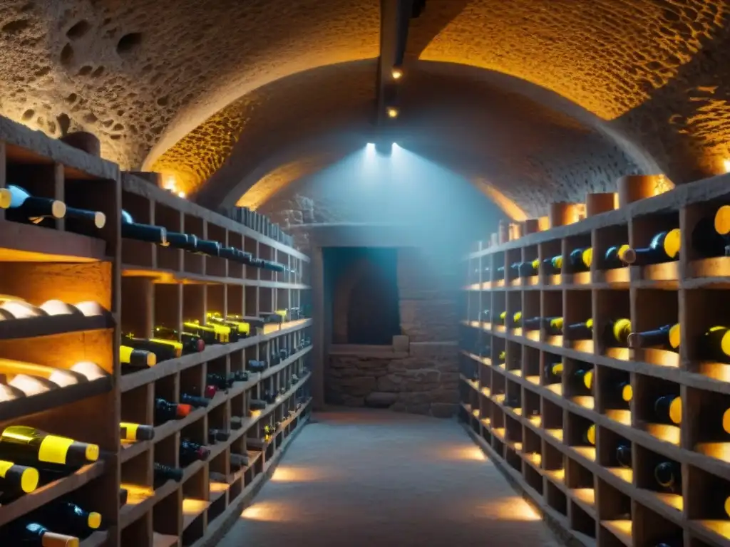 Vinotecas exclusivas alrededor mundo: misteriosa bodega subterránea iluminada por candelabros, botellas polvorientas y telarañas